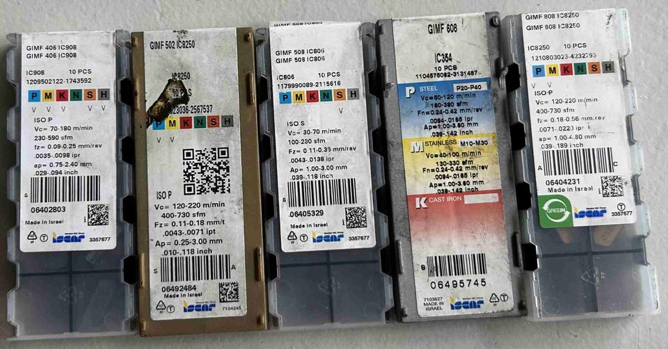 ISCAR Wendeschneidplatten GIMF-Pack 22x bzw. GIMY-Pack 74x